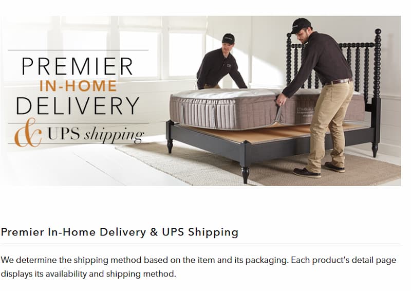 Does Ethan Allen have free shipping? - HiHomePicks